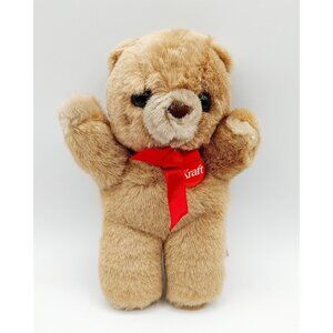 Kraft Peanut Butter "The Peanuttiest Taste!" Teddy Bear Red Bow 8” Plush Crunchy
